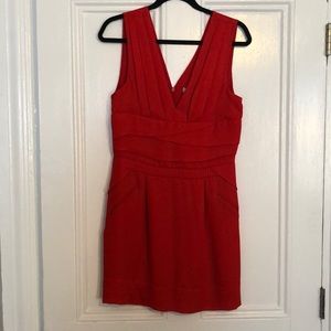 BCBG v neck sleeveless dress